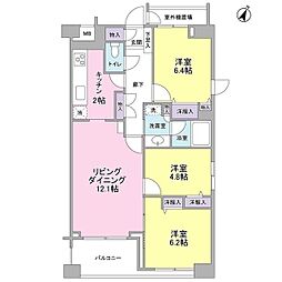 HILLTOP半蔵門 3LDKの間取図画像