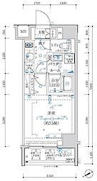 ARTESSIMOLUXE 1Kの間取図画像