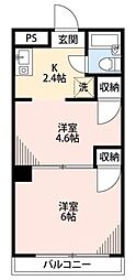 戸田宝マンション 2Kの間取図画像