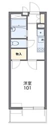 アベニュー2 1Kの間取図画像