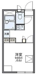レオパレスフリーダムベッセル3 1Kの間取図画像