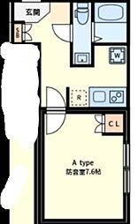 ラシクラス氷川台 1Kの間取図画像