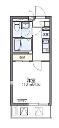 LEONEXTプランドール千寿 1Kの間取図画像