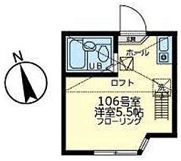 ユナイト南太田ケリースレータ ワンルームの間取図画像