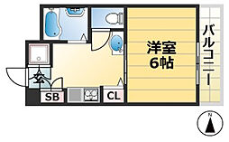ロイヤル三ツ星2 ワンルームの間取図画像