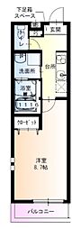 尼崎市東難波町5丁目アパート 1Kの間取図画像