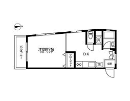 TACビル 1DKの間取図画像
