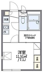 クレイノ杉山4 1Kの間取図画像