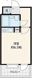 アルファ松原 ワンルームの間取図画像