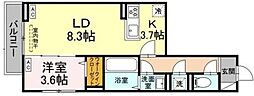 間取図画像 1LDK