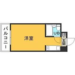 メゾン・ド・ミラージュ ワンルームの間取図画像