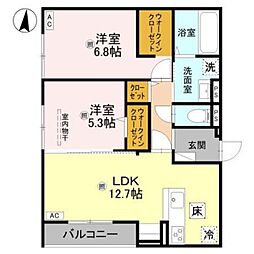 Casa Liberty Balance Third 2LDKの間取図画像