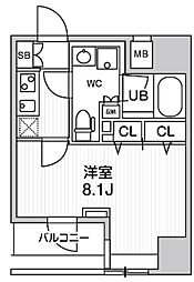 ジェノヴィア浅草橋2スカイガーデン 1Kの間取図画像