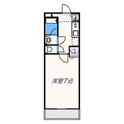 マンダリン・ヴィラ 1Kの間取図画像