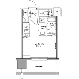 ザ・パークハビオ行徳駅前 ワンルームの間取図画像