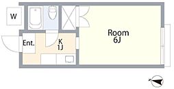 ファイブコーポ中町 1Kの間取図画像