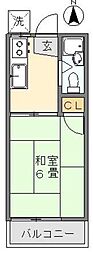 ジュネス藤崎 1Kの間取図画像