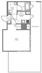 パティーナ三田台 8階1Kの間取り