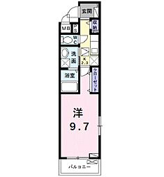 スローン・スクエア 1Kの間取図画像