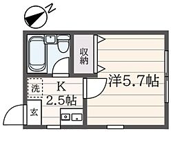 真寿の家 1Kの間取図画像