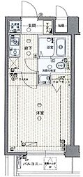 LUXURYアパートメント品川シーサイド 1Kの間取図画像