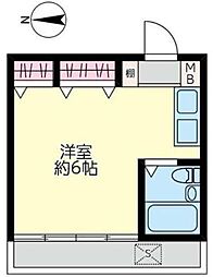 タプラ下荻野 ワンルームの間取図画像