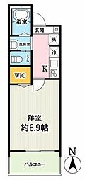Grandir三郷 1Kの間取図画像
