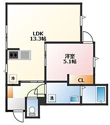 bloom MUSASHIKOSUGI 1LDKの間取図画像