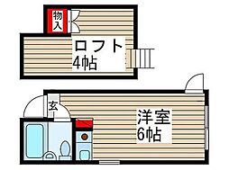 b'CASA立川re-born ワンルームの間取図画像