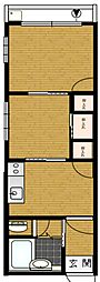 メゾン清水 2DKの間取図画像