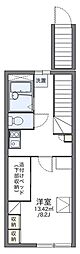 レオパレスウィング 1Kの間取図画像