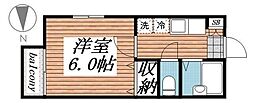 カサベルデ西千葉 1Kの間取図画像