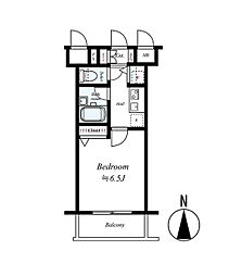 ガラ・ステージ目黒 1Kの間取図画像