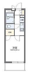 レオパレス純4 1Kの間取図画像