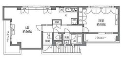 ドムス浜田山 1LDKの間取図画像