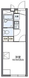 レオパレスプランドール 2階1Kの間取り
