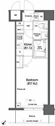 プラウドフラット鶴見1 1Kの間取図画像