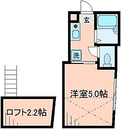 エスポワール平井 3階1Kの間取り