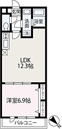 MIRTO和光 1LDKの間取図画像