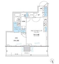 パークシティ柏の葉キャンパスザ・ゲートタワーウエスト 1LDKの間取図画像