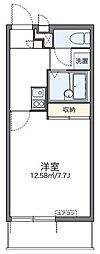 レオパレステリオス 1階1Kの間取り
