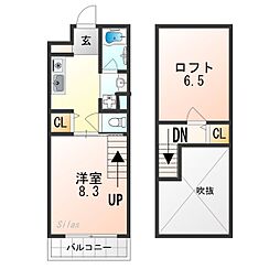 ハンズレジデンス二条 1LDKの間取図画像