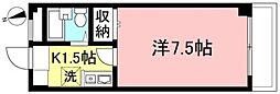 フジハイツ 1Kの間取図画像