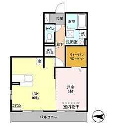 マグノリア 1LDKの間取図画像