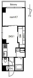 稲垣ハイツ 1DKの間取図画像