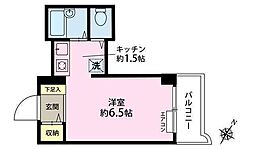 ラ・レイネ鷺沼 ワンルームの間取図画像