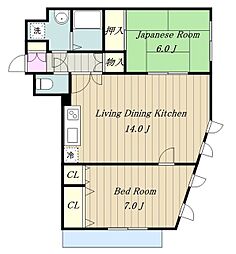 アーバンプレイス橋本 2LDKの間取図画像