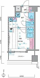 ジェノヴィア南千住5スカイガーデン 1Kの間取図画像