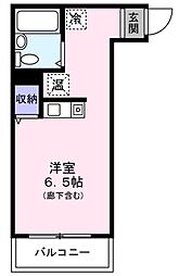 CSEハイツ林間 ワンルームの間取図画像