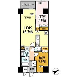 サンジョイアゼロ 7階1SLDKの間取り